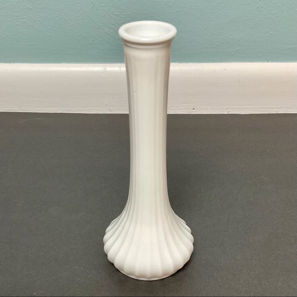 Vintage Accents Vintage Hoosier Milk Glass Bud Vase Stamped 4998